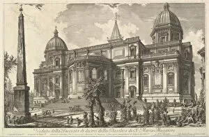 Basilica Di Santa Maria Maggiore Gallery: View of the rear entrance of the Basilica of S. Maria Maggiore, from Veduta di Roma (R