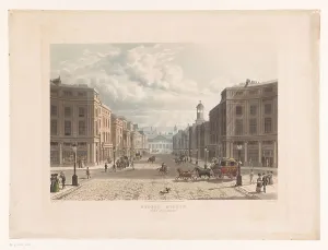 Vanishing Point Prints: View of Regent Street, London, from Picadilly Circus, 1822. Creator: J. Bluck