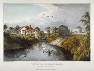 Regents Park Prints: View in Regents Park, St Marylebone, London, c1830. Artist: Thomas Mann Baynes