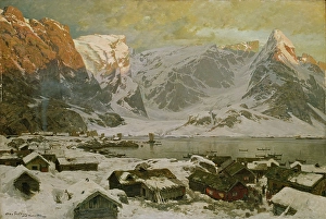 View from Reine in Lofoten, 1883. Creator: Otto Sinding