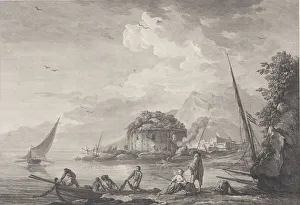 Noel Prints: View of the Remains of the Temple of Venus on the Isle of Nisida Close to Pouzzol on