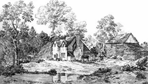 View of the residence of Elwood, friend of John Milton, at Chalfont St Giles, Buckinghamshire, 1840