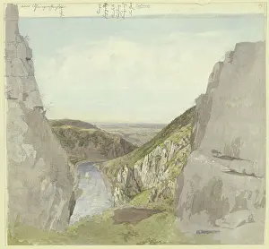 Carl Prints: View from the Rheingrafenstein into the Nahe Valley
