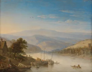 Herman Saftleven Prints: View of the Rhine River near Andernach, 1655. Creator: Herman Saftleven the Younger
