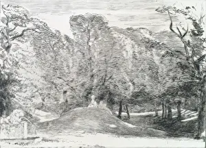 Water Fountain Prints: View of Richmond Park, a Fountain on the Left, c1820s. Creator: Andrew Geddes