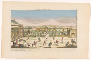 View of a riding school in a suburb of Vienna, 1700-1799. Creator: Anon