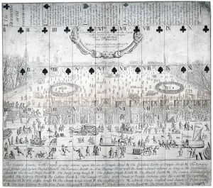 View of the River Thames during the 1683-1684 frost fair, London, 1716