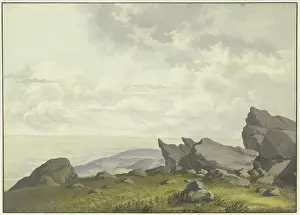 Bleak Prints: View through rocks on the Feldberg in the Taunus Mountains