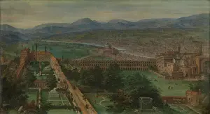 Cleve Prints: View of Rome (Belvedere Courtyard), 1589. Creator: Cleve, Hendrik van, III (ca 1525-1590)