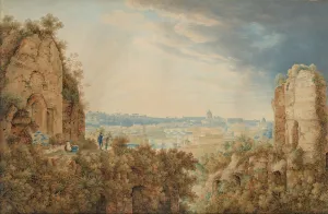 Gum Arabic Prints: A View of Rome from the Palatine, 1813-17 (?). Creator: Carl Ludwig Frommel