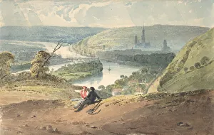 Haute Normandie Prints: View of Rouen from St. Catherines Hill, 1821-22
