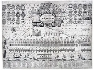 View of the royal army as it was encamped on Hounslow Heath, Middlesex, in 1686. Artist