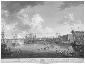 Deptford Gallery: View of the Royal Dockyard, Deptford, London, 1793