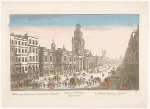 View of the Royal Exchange in London, 1745-1775. Creator: Anon
