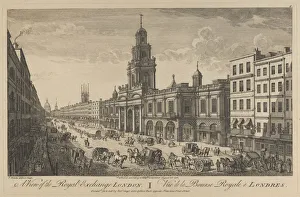 View of the Royal Exchange London, 1751. Artist: Bowles, Thomas (1695-1767) View of the Royal Exchange London, 1751. Artist: Bowles, Thomas (1695-1767)