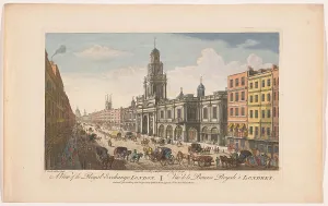Thomas Bowles Ii Prints: View of the Royal Exchange, London, 1751. Creator: Thomas Bowles