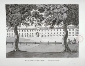 View of the Royal Horse Guards Barracks, Knightsbridge, Westminster, London, c1796