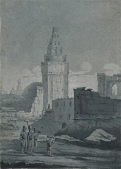 War Atrocities Prints: View of the ruins caused by a bomb explosion in the Moscow Kremlin during the retreat