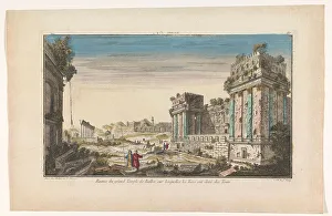 Baalbek Prints: View of the ruins of the temple complex in Baalbek, before 1744-after 1760. Creator: Anon