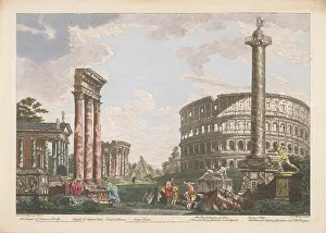 Thomas Bowles Ii Prints: View of the ruins of the temple of Jupiter Stator