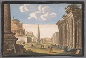 Classical Collection: View of the ruins of Trajan's Column, the Arch of Constantine and other monuments... 1745-1794