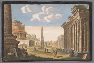 Thomas Bowles Ii Prints: View of the ruins of Trajan's Column