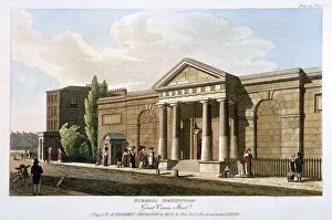 Bloomsbury Prints: View of the Russell Institution, Great Coram Street, Bloomsbury, London, 1811. Artist