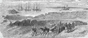 Crimea Ukraine Prints: View of the Russian town of Sebastopol, 1854. Creator: Unknown