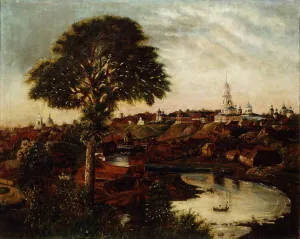 Tver Prints: View of Rzhev, Mid of the 19th century