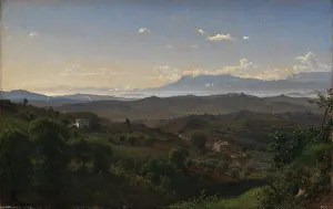 View of the Sacco Valley southeast of Olevano. The Volsci Montains can be Seen in the Background, 18 Creator: Peter Christian Thamsen Skovgaard
