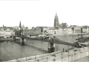 Darmstadt Prints: View from Sachsenhausen, Frankfurt, Germany, 1895. Creator: Francis Frith & Co