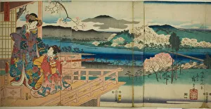 View of Sagano (Sagano fukei), from the series A Modern Genji Picture Contest