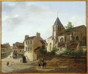 20th Arrondissement Prints: View of Saint-Germain-de-Charonne church, c1836. Creator: Etienne Bouhot