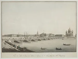 Neva Prints: View of the Saint Isaacs Bridge in Petersburg