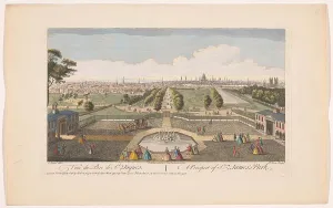 Landscaped Prints: View of Saint James's Park in London as seen from Buckingham House