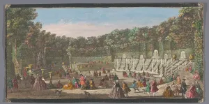 Jean Rigaud Prints: View of the Salle The ball in the garden of Versailles