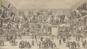 Collection: View of the Salon of 1785. Creator: Pietro Antonio Martini