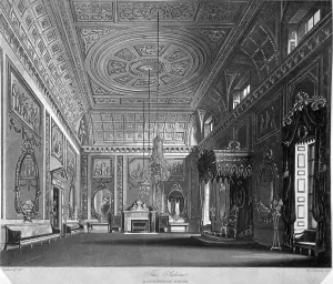 William James Bennett Prints: View of the saloon in Buckingham House, Westminster, London, 1819