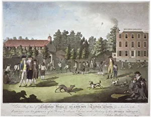 F Jukes Prints: Back view of Salvadore House Academy, Tooting, Wandsworth, London, 1787
