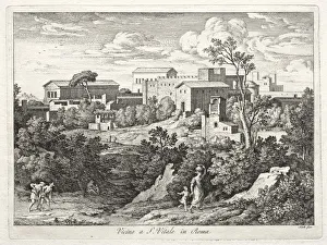 Early 19th Century Prints: View of San Vitale, Rome, c. 1810. Creator: Joseph Anton Koch (Austrian, 1768-1839)