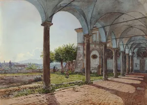 Rudolf Von 1812 1905 Prints: View from Sant Onofrio on Rome, 1835. Artist: Alt, Rudolf von (1812-1905)