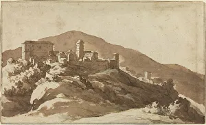 Johannes Episcopius Prints: A View of Savelli near Albano. Creator: Jan de Bisschop