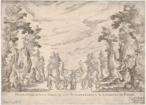 Giulio Gallery: View of the scene in which is represented the Judgment of Paris