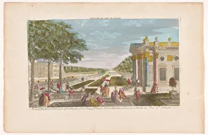 Vanishing Point Prints: View of the Schloss Pillnitz, 1752-1799. Creator: Anon