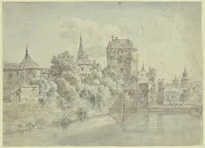 Walls Prints: View of the Schneidwall in Frankfurt am Main