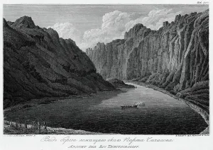 Ashore Prints: View of the Seashore Near Port Chichagov, 1813. Creator: Koz'ma Vasil'evich Chesky