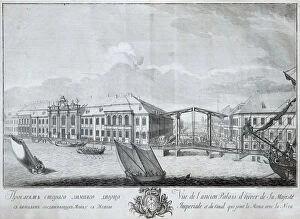 Neva River Collection: View of the second Winter Palace with the Canal Linking the Moika with the Neva, 1753