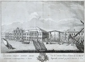 Winter Palace Prints: View of the second Winter Palace with the Canal Linking the Moika with the Neva