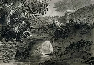 Drainage Gallery: View of a section of the Serpentines drainage system in Hyde Park, London, c1817