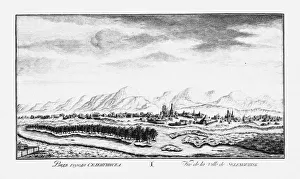 L Rsenius Gallery: View of Selenginsk, ca 1735. Artist: Lursenius, Johann Wilhelm (1704-1771)